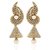 Jewels Capital Exclusive Golden White Earrings Set /S 1449