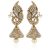 Jewels Capital Exclusive Golden White Earrings Set /S 1450