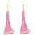 The99Jewel by JewelMaze Zinc Alloy Gold Plated Pink Thread Hanging Earrings-FAC0383
