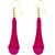 The99Jewel by JewelMaze Pink Thread Beads Zinc Alloy Gold Plated Hanging Earrings-FAC0390