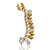Spargz Style Party Wear Golden AD Stone Tassels Single Ear Cuff For Women AIER 883