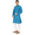 Blue South Cotton Kurta Pyjama For Men's