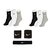 Ankle Length Sports Socks-6 Pairs with Head Band  Pair of Wrist Band