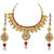 Spargz Traditional Koyari Kempu AD Stone Gold Plated Necklace Set Bridal Jewelry AINS 157