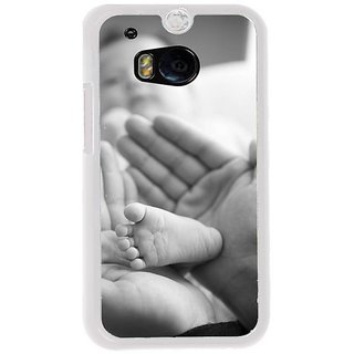 Fuson Designer Phone Back Case Cover HTC One M8 ( Baby Steps )