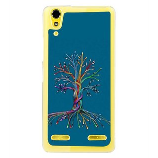 Fuson Designer Phone Back Case Cover Lenovo A6000 Plus ( Colourful Tree From Twisted Lines )