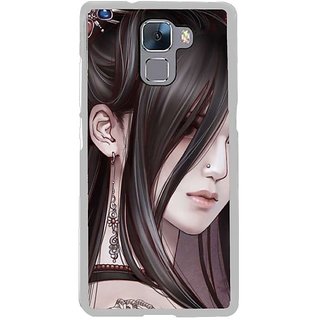 Fuson Designer Phone Back Case Cover Huawei Honor 7 ( Girl With The Neck Tattoo )