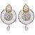 Jewels Capital Exclusive Golden White Earrings Set /S 1578