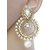 Jewels Capital Exclusive Golden White Earrings Set /S 1584