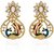 Jewels Capital Exclusive Golden Green White Multi Color Earrings Set /S 1622