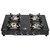 Chef Pro Premium Plus CBS784 Glass Cook Top with Poweder Coating 4 Burner Gas Stove (Black)