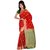 Sareeka Sarees Red Banarasi Silk Plain Saree With Blouse