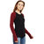 Hypernation Mix And Match Black and Maroon 100 Cotton Round Neck Full Sleeves Thumb Hole T-shirt For Women.