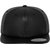 FAS Solid Black Faux Leather, Snapback, baseball, Hip Hop, Cap