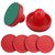 Jollylife Set of 2 Red Air Hockey Pushers and 4 Red Pucks