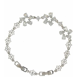 Anuradha Art Silver Finish Styled with Classy Metallic Beads Fancy Hand Bracelet//Kada for Women//Girls