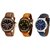 Set of 3 CGB Asgard Quartz Multi Colour Dial Watches for Men