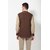 Dazzio Men's Brown Smart Casual Shirt