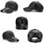 Unisex Faux Leather Baseball Cap Solid PU Adjustable Sports CAP- BLACK