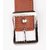Combo of Brown Wallet and Men's Faux Leather Belt Tan Color