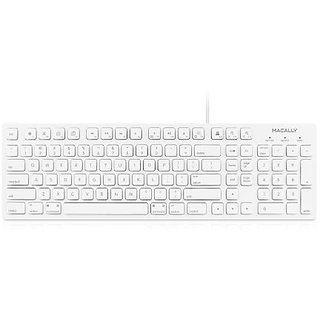 macally full size usb wired keyboard (mkeye) for mac and pc (white) macally full size usb wired keyboard (mkeye) for mac and pc (white)