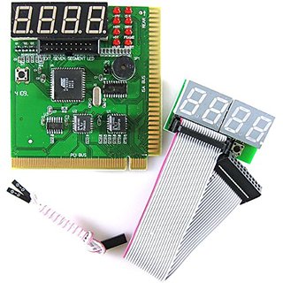 Optimal Shop 4 Digit PCI and ISA PC Computer Motherboard Analyzer Tester Diagnostic Debug POST Card External Display 