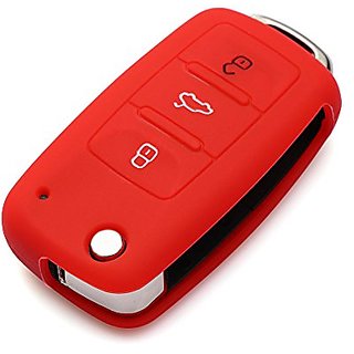 AndyGo Protective Silicone Key Cover Keyless Entry Remote Fob Shell Fit For VW Volkswagen 3 Button 