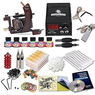 Buy Dragonahwk Complete Tattoo Pen Kit Rotary Atom M1 Machine Power Supply  20Pcs Cartridges Needles Foot Pedal Online at Low Prices in India   Amazonin