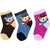 Neska Moda 3 Pairs Kids Multi Color Cotton Ankle Length Socks For Age Group 0 to 2 Years