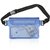 Waterproof Waist Pouch by Hydro Gizmos -Large Travel Bag with Adjustable Long Waist Strap& Buckle, Transparent Blue 3-Zipper Design - Lightweight PVC, Touch-Screen Sensitive - Keeps Everything Dry