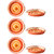 Sizzler Tray  8 Inch Ceramic/Stoneware in Orange Illusion Handmade By Caffeine-Set of 6