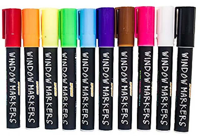 Buy MyCrafts: Washable Window Chalk Markers for Glass (10 Bright Colors)  Online @ ₹2610 from ShopClues
