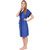 Superior Women Royal Blue Double Shaded Cotton Bathrobe Gown