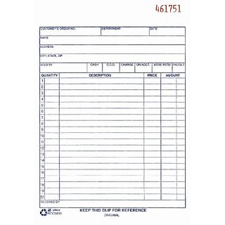 Aazon.co : Adas Sales Order Book, 2-Part, Carbonless, White/Canary
