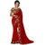 Aaradhya Fashion Womens Red Georgette Saree With Bhagalpuri Blouse