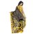 Aaradhya Fashion Womens Georgette Printed Saree (Yellow  Black)