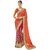 Triveni Red Georgette Embroidered Saree With Blouse