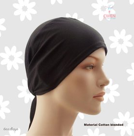 Women Ladies Under scarf Hijab Tie Back Bonnet Cap Head band Tie Back Hat