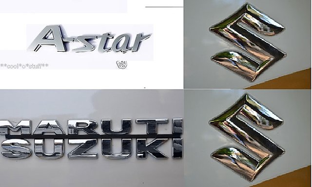 Buy Logo MARUTI SUZUKI ALTO K10 Monogram Chrome Car Monogram Emblem BADGE  FAMILY PACK Online @ ₹499 from ShopClues