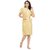 Be You Fashion Women Terry Cotton Yellow Printed Bath Robe