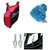 AutoStark Accessories Bike Body Cover Red & Blue + Tyre Led Light Blue + Bike Cleaning Gloves For Hero Glamour