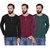 Rico Sordi Men'S Multicolor Henley T-Shirt(Set Of 3)
