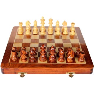 Craftgasmic 10.5 x 10.5 Inches Chess Set Cyber Monday Sale 2016 Magnetic Chess Queens Folding Chess