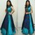 D  J Blue and Sky Blue Printed Silk Anarkali Suit Material