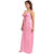 Be You Fashion Women Satin Pink Solid Lace Nighty