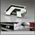 R Racing Black Metal Sticker Chrome 3D Logo Sticker for Car Bike Audi BMW Tata Hyundai Maruti VW