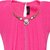 Punkster Polyester Pink Solid Cap Sleeves Top For Girls