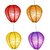 Skycandle Multi-Color Oval Shaped Round Paper Hanging Lights Pack Of 4