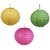 Skycandle 14 Inch Multicolor Coloured Round Paper Craft Hanging Lights Pack Of 3