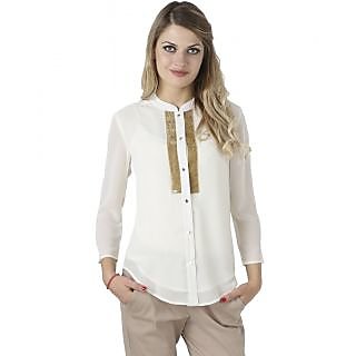 Buy IRALZO White Double Layer Shirt Blouse for Women Online @ ₹892 from ...